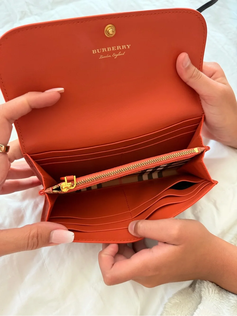 Burberry Classic Tan Plaid Women's Wallet